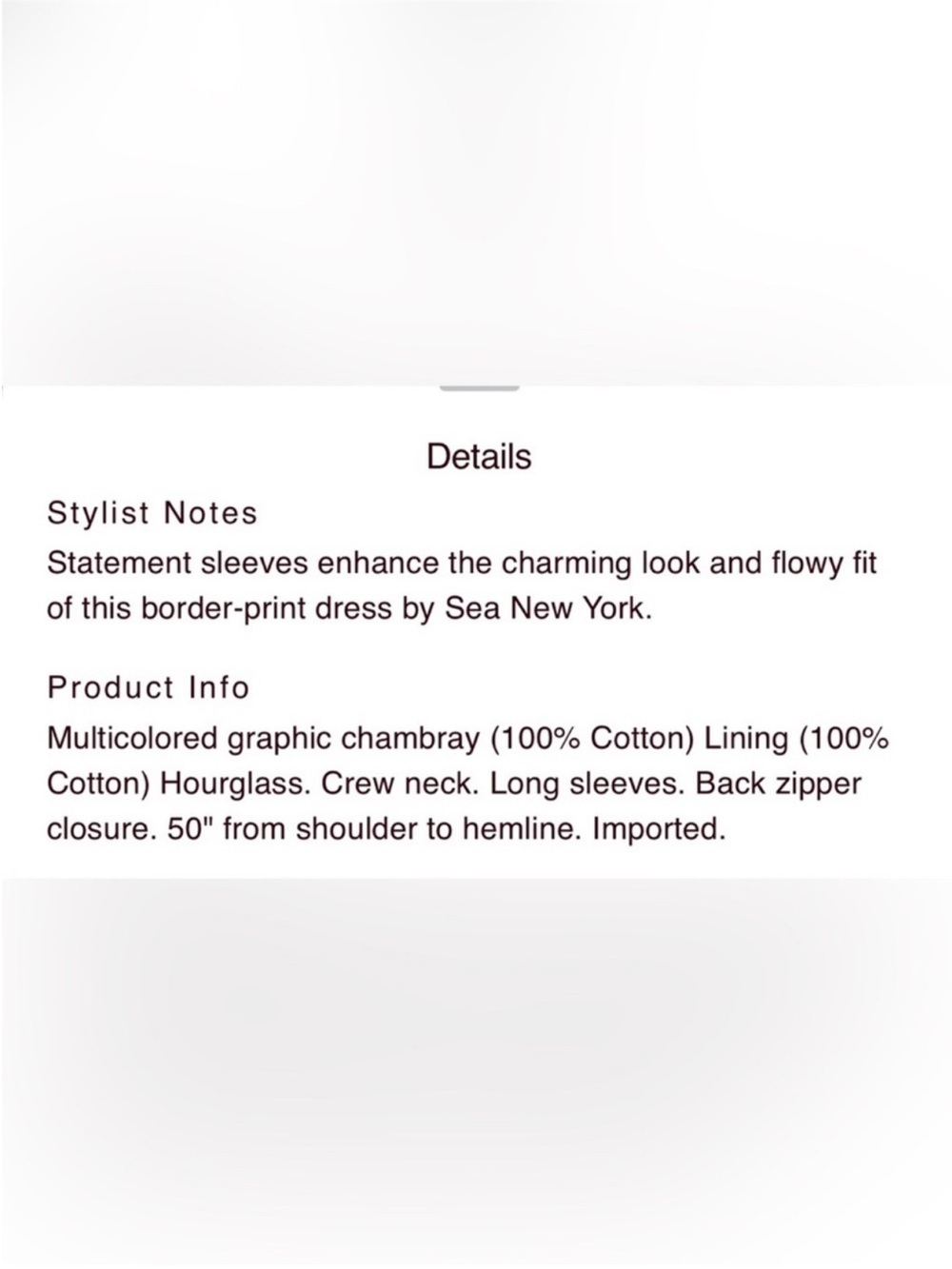 Sea New York 100% cotton Brooke Border Smocked Mixed Print Midi Dress 10 - Picture 10 of 10